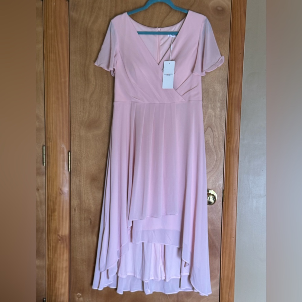 Ever Pretty Pink V-Neck High Low Dress